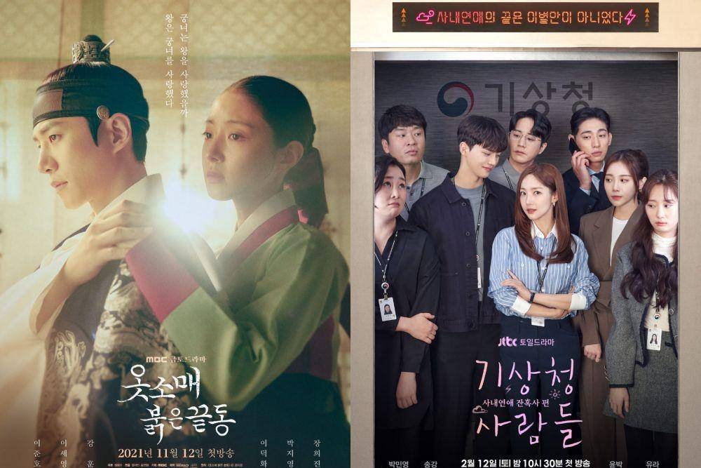 poster The Red Sleeve dan Forecasting Love and Weather (dok. MBC | dok. JTBC)