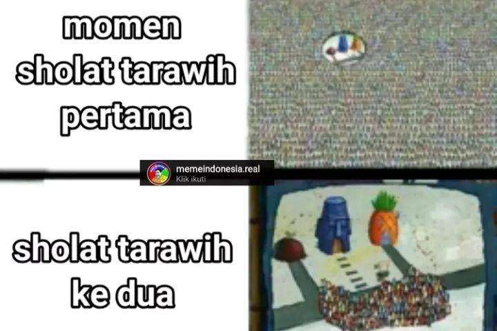 meme lucu salah tarawih (instagram.com/memeindonesiareal)