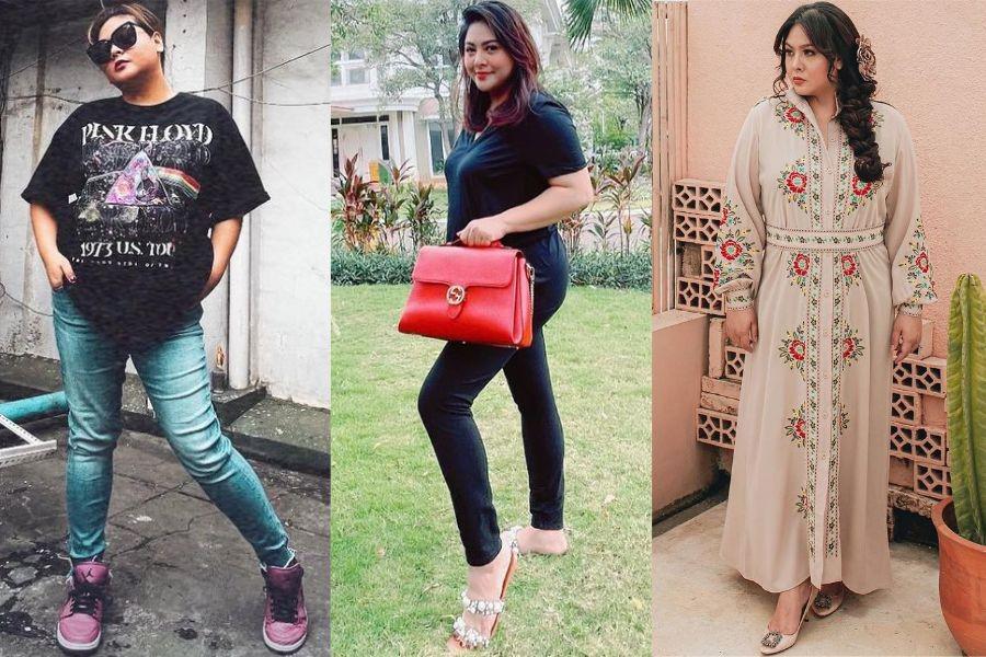 9 Ide OOTD Curvy ala Audy Item, Terlihat Menawan meski Simpel