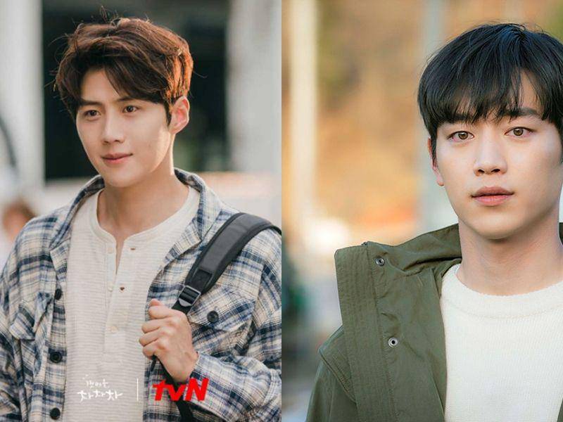 kolase potret Kim Seon Ho dan Seo Kang Joon (dok. tvN/Hometown Cha Cha Cha | dok. JTBC/When The Weather is Fine)