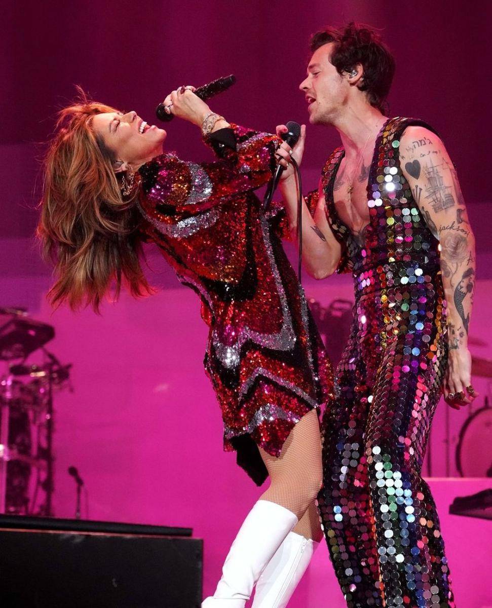 Harry Styles dan Shania Twain (instagram.com/entertainmenttonight)