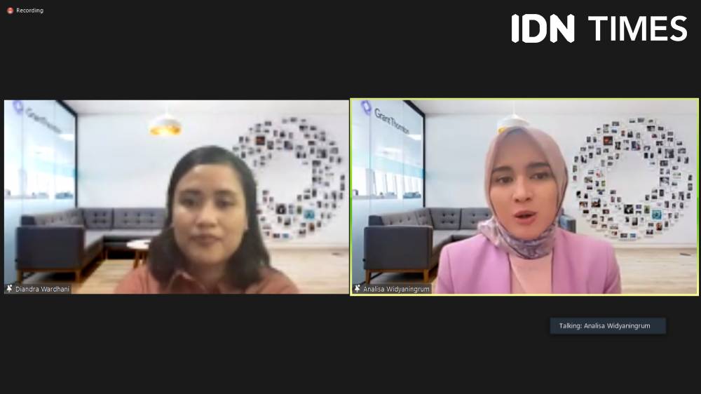 Peringatan Hari Kartini oleh Grant Thornton: Pentingnya Pengembangan Mental untuk Mendukung Keseimbangan Peran Perempuan dalam Karier dan Keluarga. Rabu (21/4/2022) IDN Times/Dela Anggraini