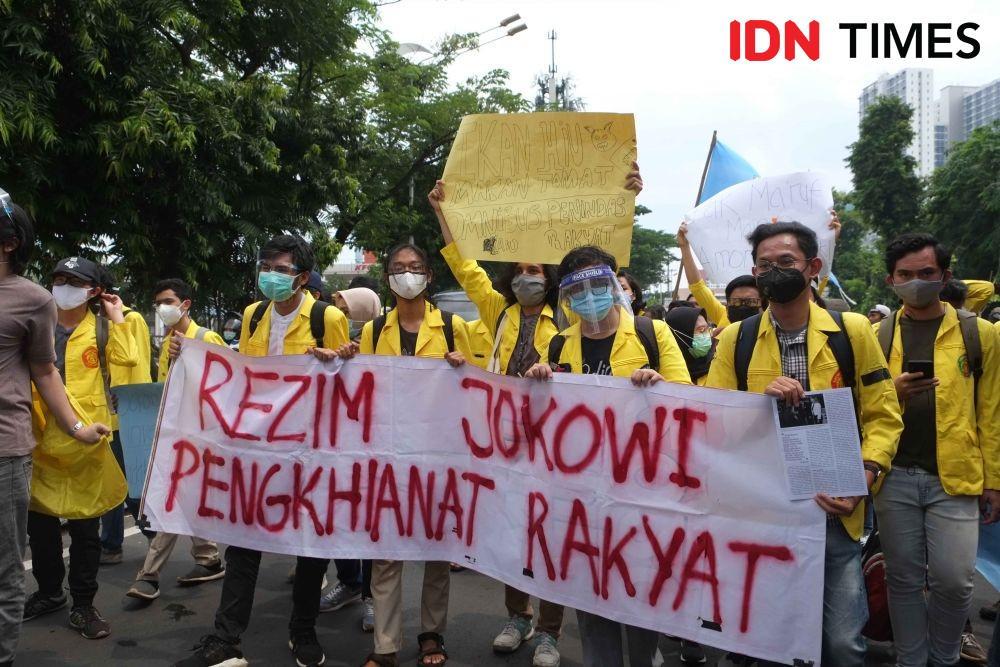Mahasiswa Demo di Patung Kuda Area Istana, Jokowi Malah Pergi ke Bogor