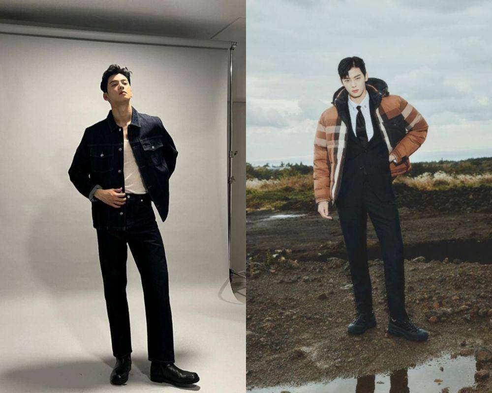 Referensi mix and match outerwear ala Cha Eun Woo Astro (instagram.com/eunwo.o_c)