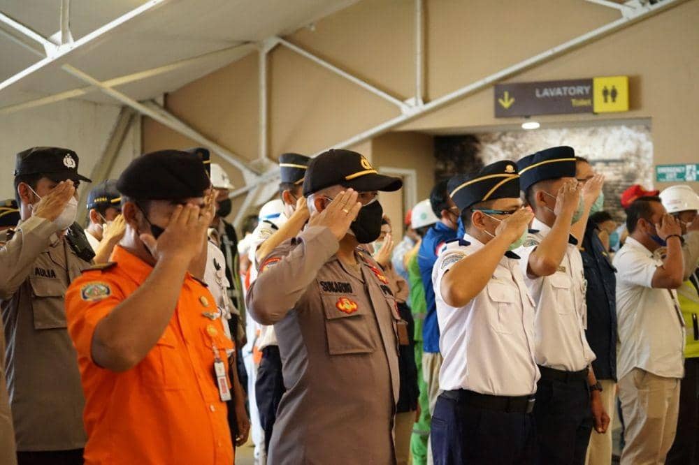 Apel siaga yang digelar di Pelabuhan Tanjung Emas Semarang. (Dok Humas Pelindo Semarang)