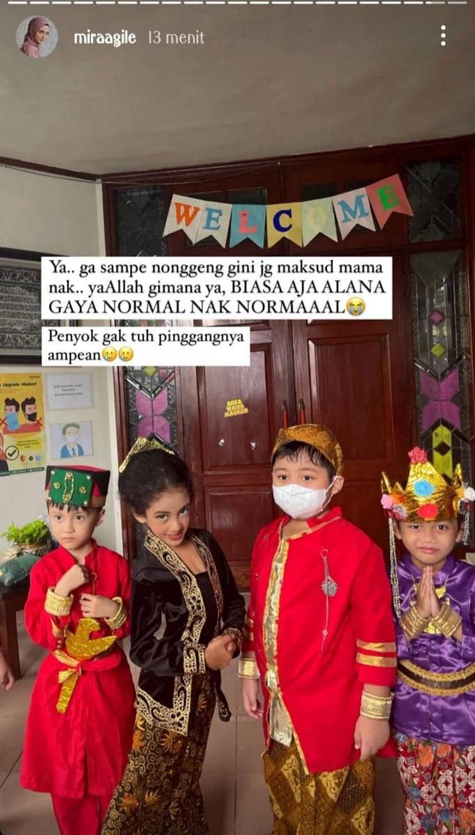 Potret Alana anak Munira Agile saat kartinian (Instagram.com/miraagile)