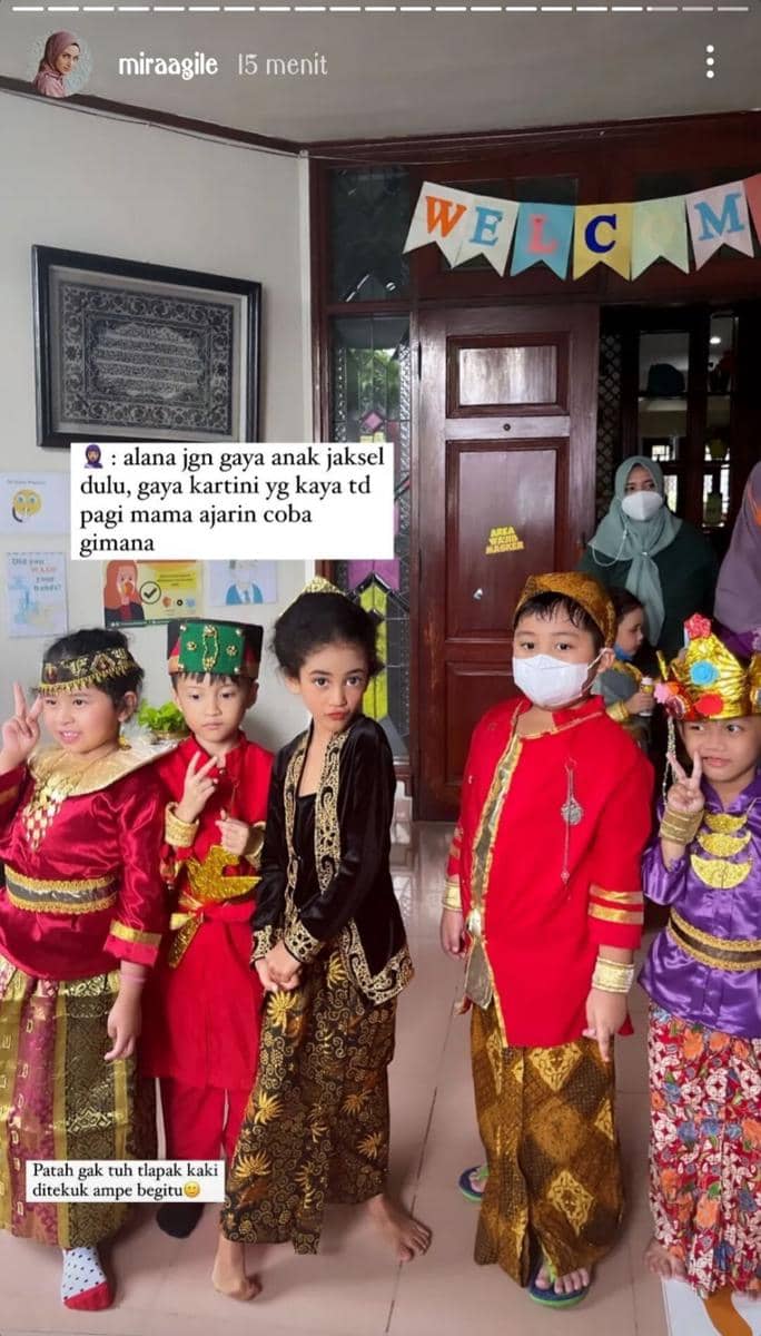 Potret Alana anak Munira Agile saat kartinian (Instagram.com/miraagile)