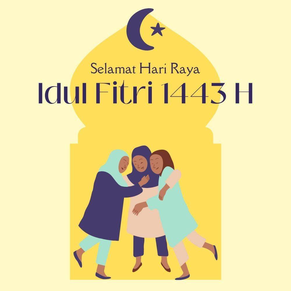 illustrasi kartu ucapan lebaran (canva.com/Slideincstd)