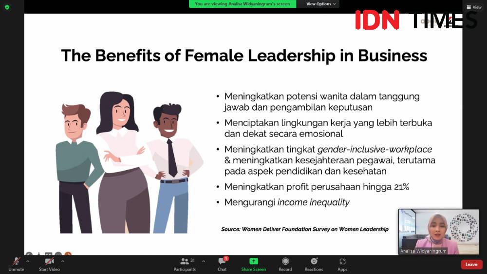 Peringatan Hari Kartini oleh Grant Thornton: Pentingnya Pengembangan Mental untuk Mendukung Keseimbangan Peran Perempuan dalam Karier dan Keluarga. Rabu (21/4/2022) IDN Times/Dela Anggraini