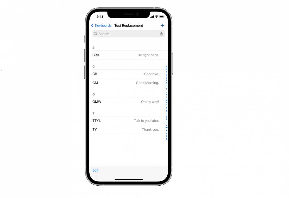 ilustrasi fitur Text Replacement iPhone (support.apple.com)