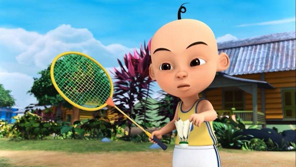 Upin Bermain Badminton (Les' Copaque Production/ Upin & Ipin)