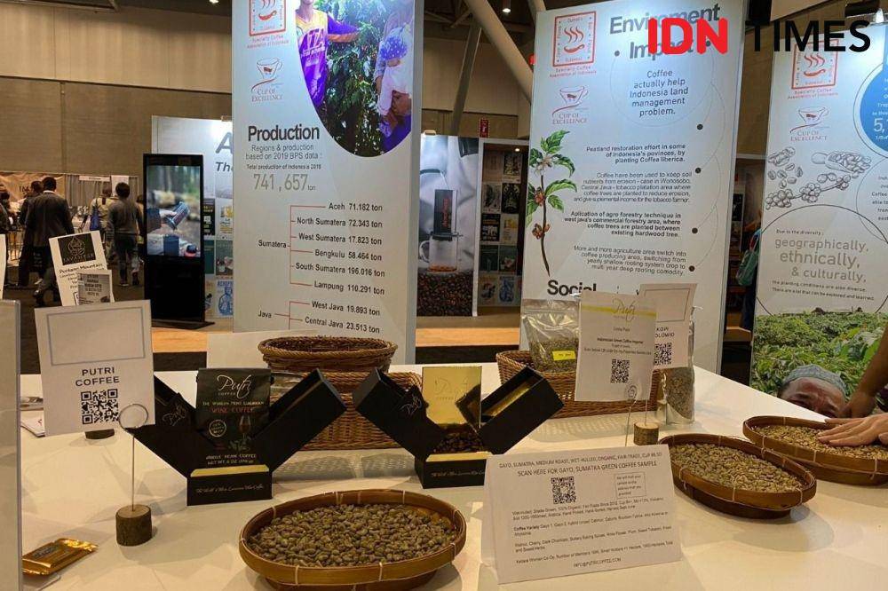 Pameran kopi Indonesia di Specialty Coffee Expo 2022, di Boston. (dok. KJRI San Fransisco)