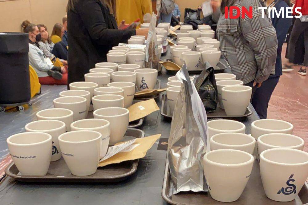 Pameran kopi Indonesia di Specialty Coffee Expo 2022, di Boston. (dok. KJRI San Fransisco)