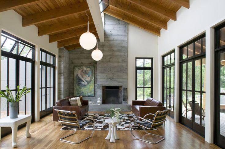 ilustrasi ruang tamu bertemakan farmhouse (pinterest.com/Home Design Lover)