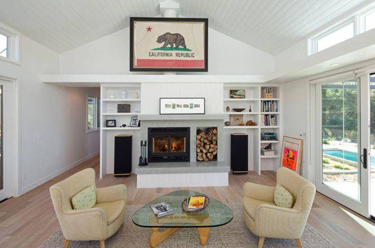 ilustrasi ruang tamu bertemakan farmhouse (pinterest.com/Home Design Lover)