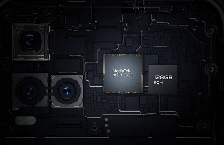 ilustrasi chipset MediaTek Helio G80 dan ROM 128GB (vivo.com)
