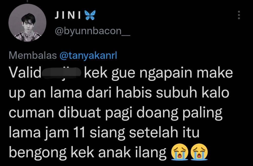 Momen rutin netizen setelah jam satu siang di hari lebaran (Twitter.com/byunnbacon__)