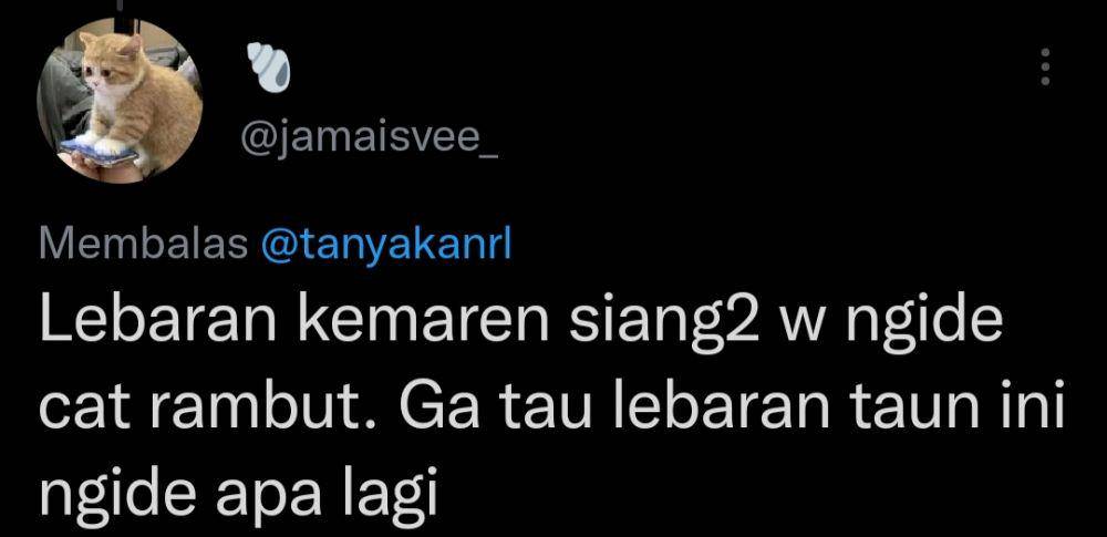 Momen rutin netizen setelah jam satu siang di hari lebaran (Twitter.com/jamaisvee)