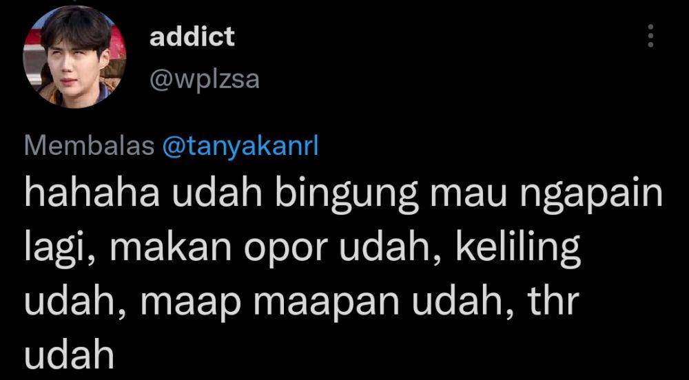Momen rutin netizen setelah jam satu siang di hari lebaran (Twitter.com/wplzsa)