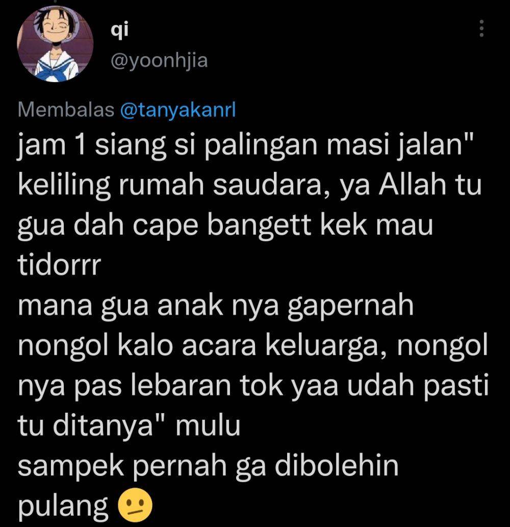 Momen rutin netizen setelah jam satu siang di hari lebaran (Twitter.com/yoonhjia)