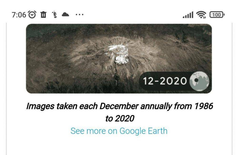 Pegunungan Kilimanjaro/tangkapann layar google