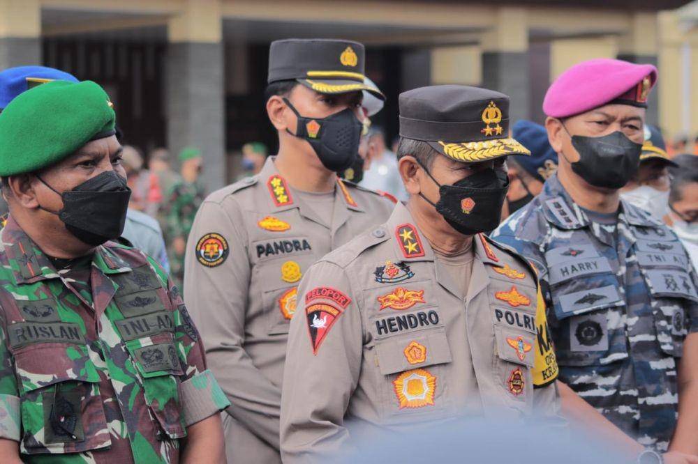 Polda Lampung mengerahkan sebanyak 4.008 personel gabungan untuk menekan gangguan keamanan selama arus mudik dan balik Hari Raya Idul Fitri 2022/1443 H. (IDN Times/Istimewa)