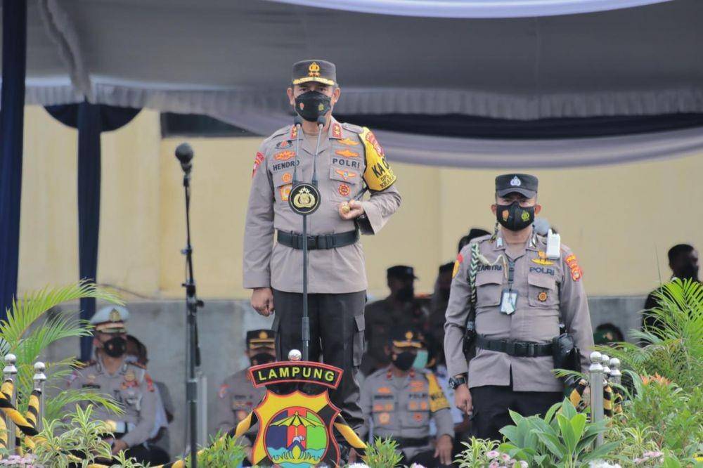 Polda Lampung mengerahkan sebanyak 4.008 personel gabungan untuk menekan gangguan keamanan selama arus mudik dan balik Hari Raya Idul Fitri 2022/1443 H. (IDN Times/Istimewa)