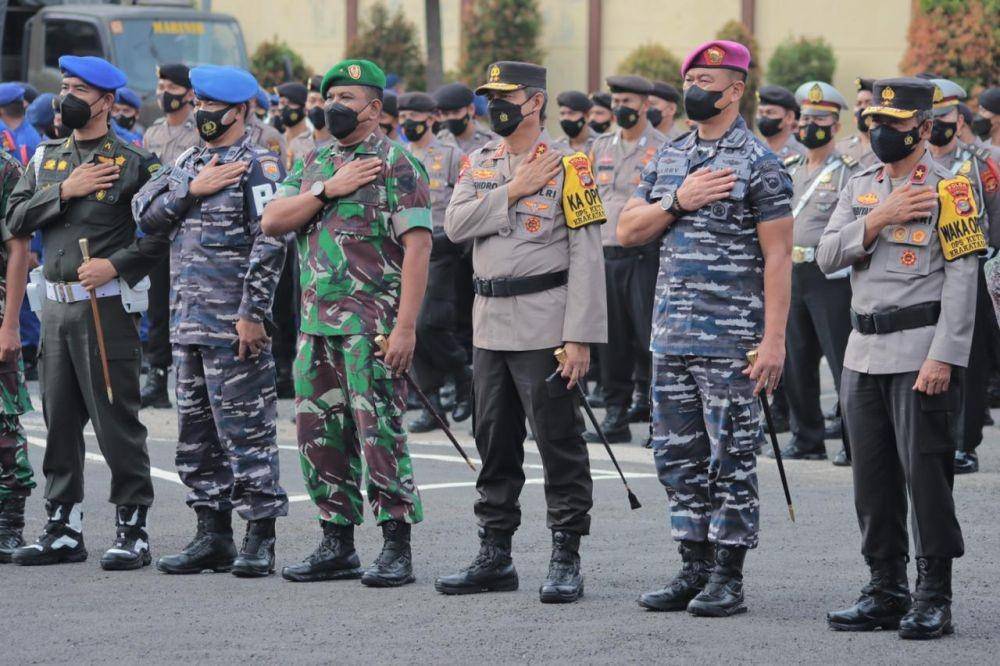 Polda Lampung mengerahkan sebanyak 4.008 personel gabungan untuk menekan gangguan keamanan selama arus mudik dan balik Hari Raya Idul Fitri 2022/1443 H. (IDN Times/Istimewa)