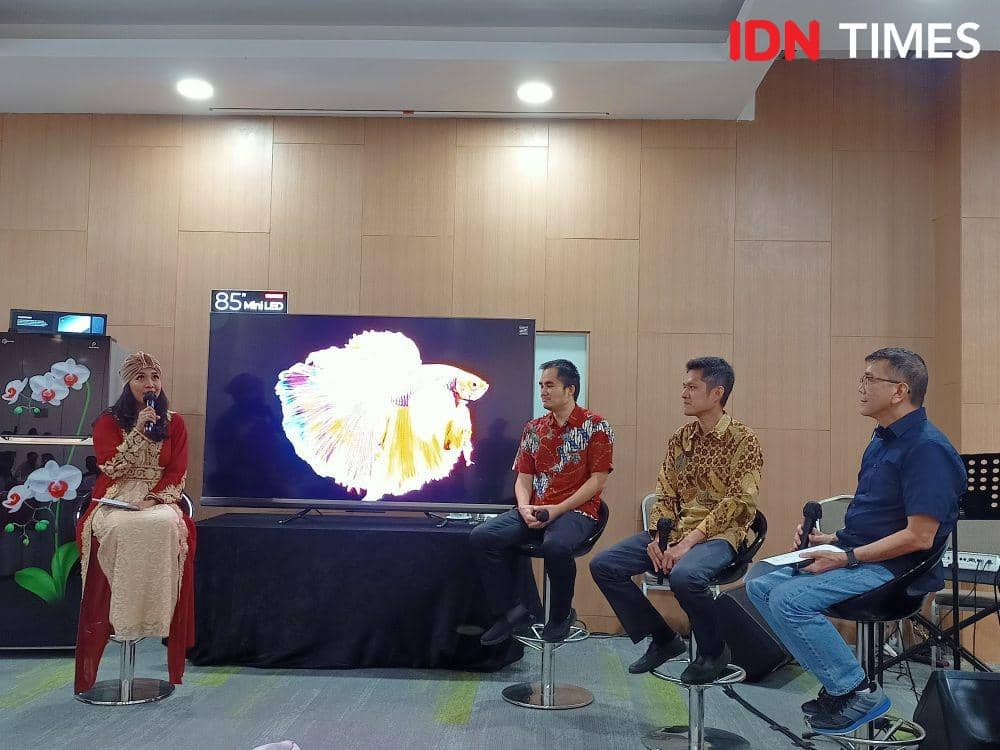 Media Gathering POLYTRON di Hotel Grand Mercure Jakarta. 20 April 2022. (IDN Times/M. Tarmizi Murdianto)
