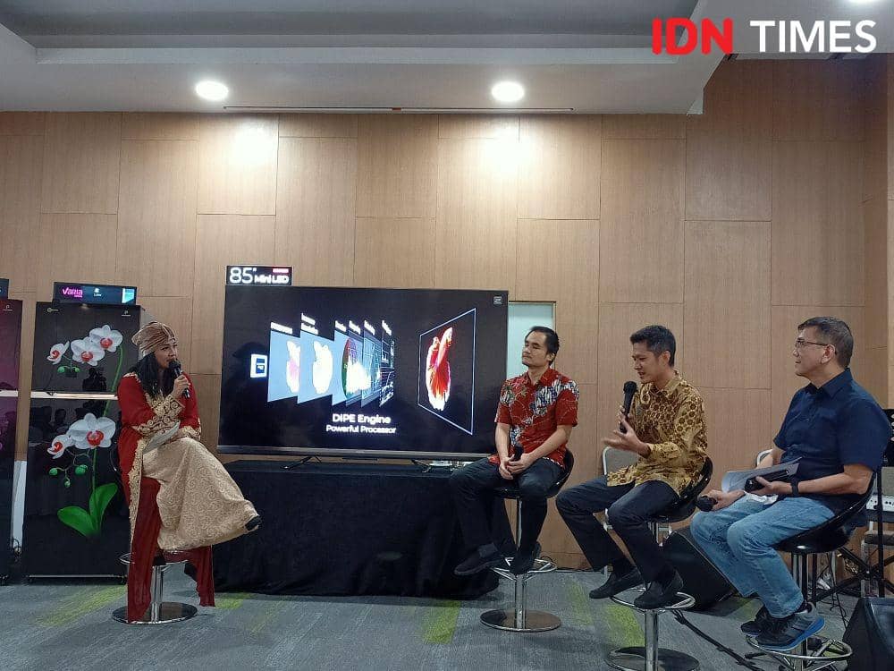 Media Gathering POLYTRON di Hotel Grand Mercure Jakarta. 20 April 2022. (IDN Times/M. Tarmizi Murdianto)