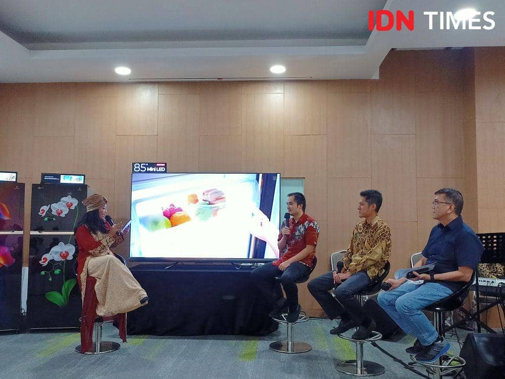 Media Gathering POLYTRON di Hotel Grand Mercure Jakarta. 20 April 2022. (IDN Times/M. Tarmizi Murdianto)
