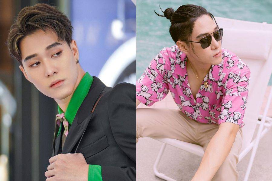 kolase potret Nani Hirunkit dengan rambut pendek vs. rambut panjang man bun undercut (twitter.com/bb_bnatinstagram.com/hirunkit_)