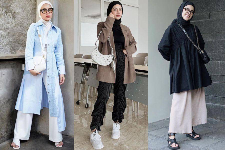OOTD hijab ala Aghnia (instagram.com/emyaghnia)