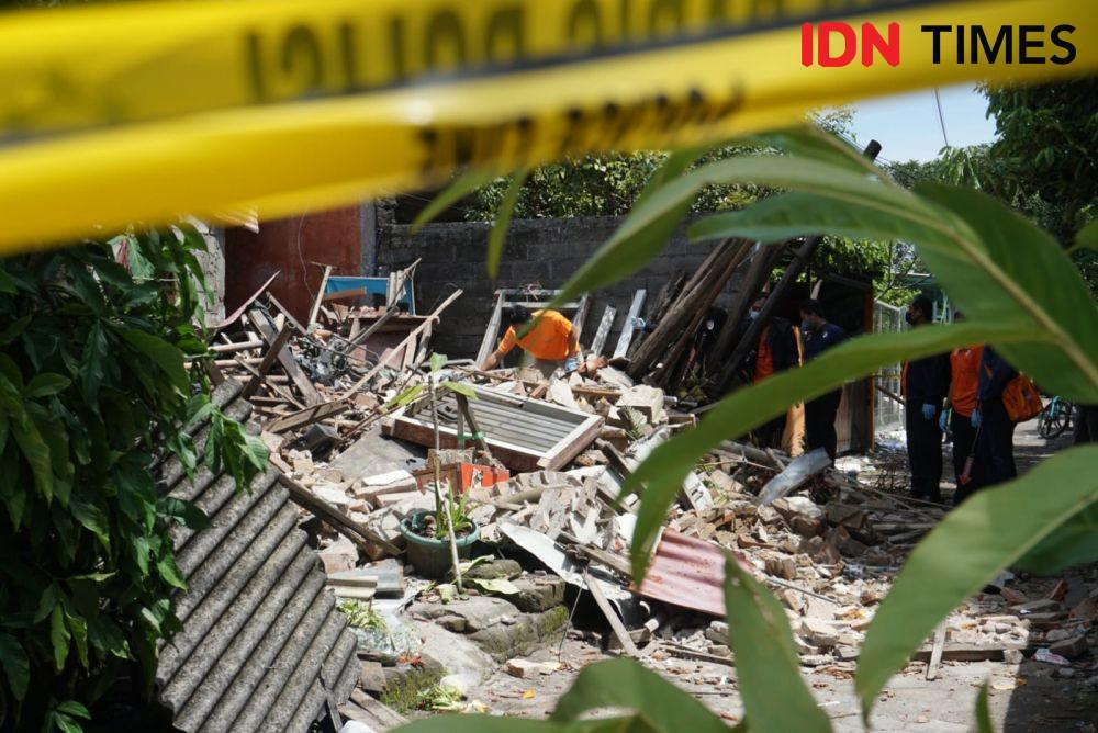 Diduga Kena Ledakan Petasan, Rumah di Sleman Hancur Lebur