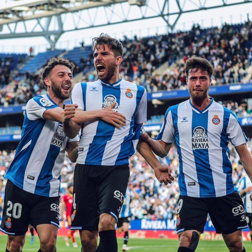 Pemain Espanyol saat merayakan gol. (instagram.com/rcdespanyol)