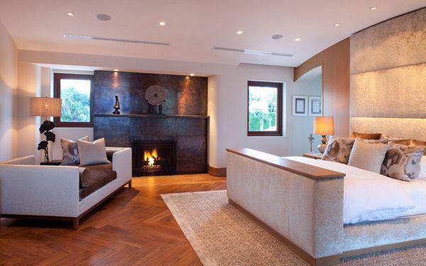 ilustrasi kamar tidur dengan aksen bronze (pinterest.com/Home Design Lover)