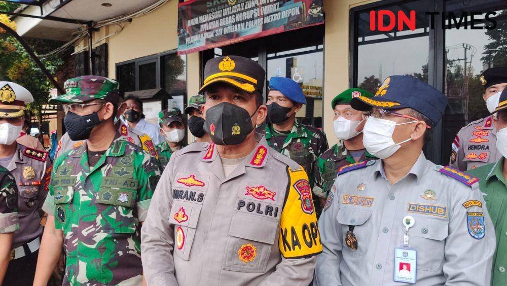 Kapolres Metro Depok, Kombes Imran Edwin Siregar saat ditemui usai mengikuti apel pasukan gabungan Operasi Ketupat 2022 di Polres Metro Depok. (IDNTimes/Dicky)
