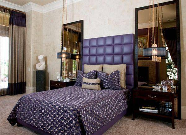 ilustrasi kamar tidur dengan aksen bronze (pinterest.com/Home Design Lover)