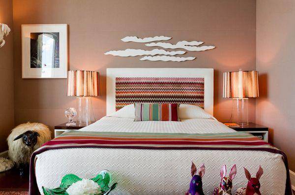 ilustrasi kamar tidur dengan aksen bronze (pinterest.com/Home Design Lover)