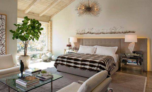 ilustrasi kamar tidur dengan aksen bronze (pinterest.com/Home Design Lover)