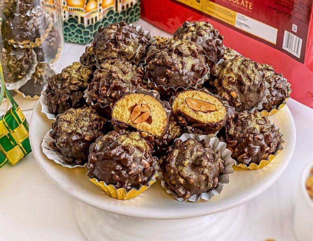 ilustrasi biskuit kacang rocher homemade (instagram.com/linagui.kitchen)