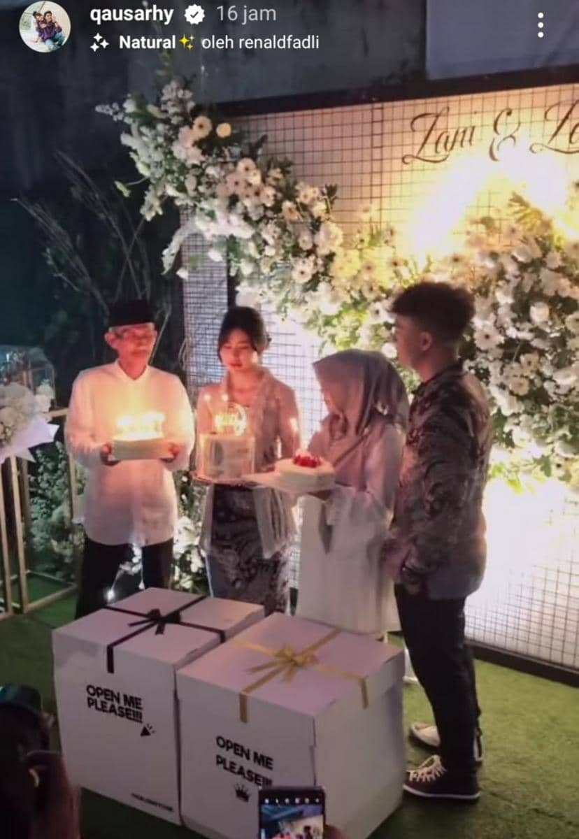 potret lamaran Dinda Azani (instagram.com/qausarhy)