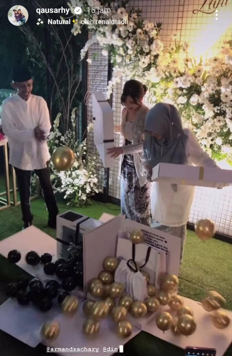 potret lamaran Dinda Azani (instagram.com/qausarhy)