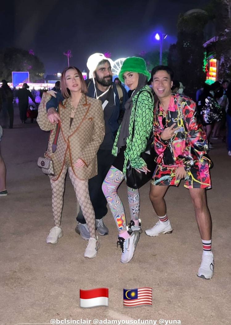 potret momen Vidi Aldiano nonton Coachella (instagram.com/vidialdiano)
