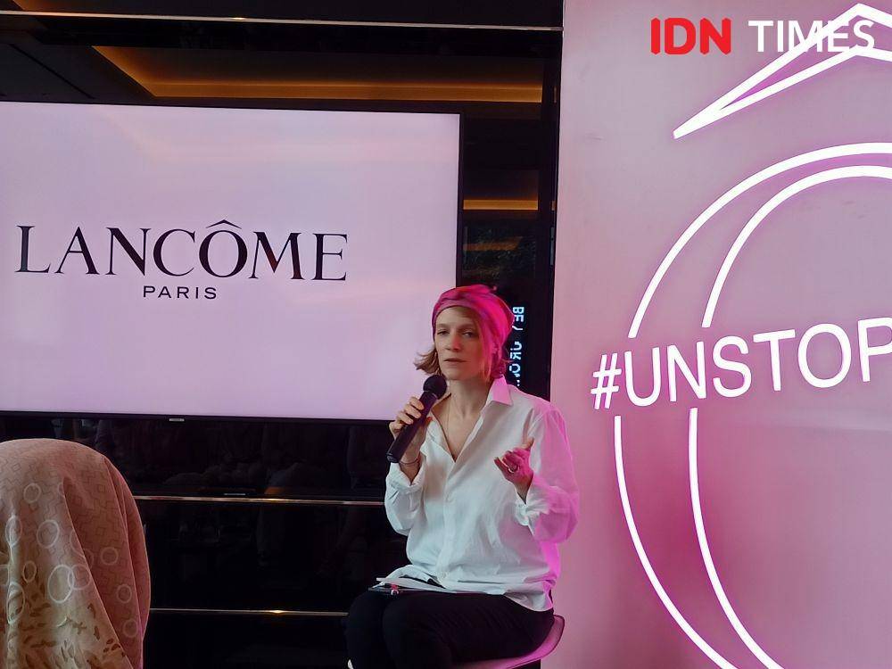 Servane Lutz, Brand General Manager, Lancôme Indonesia dalam acara peluncuran LANCÔME IDÔLE di indonesia. 21 April 2022. (IDN Times/M. Tarmizi Murdianto)