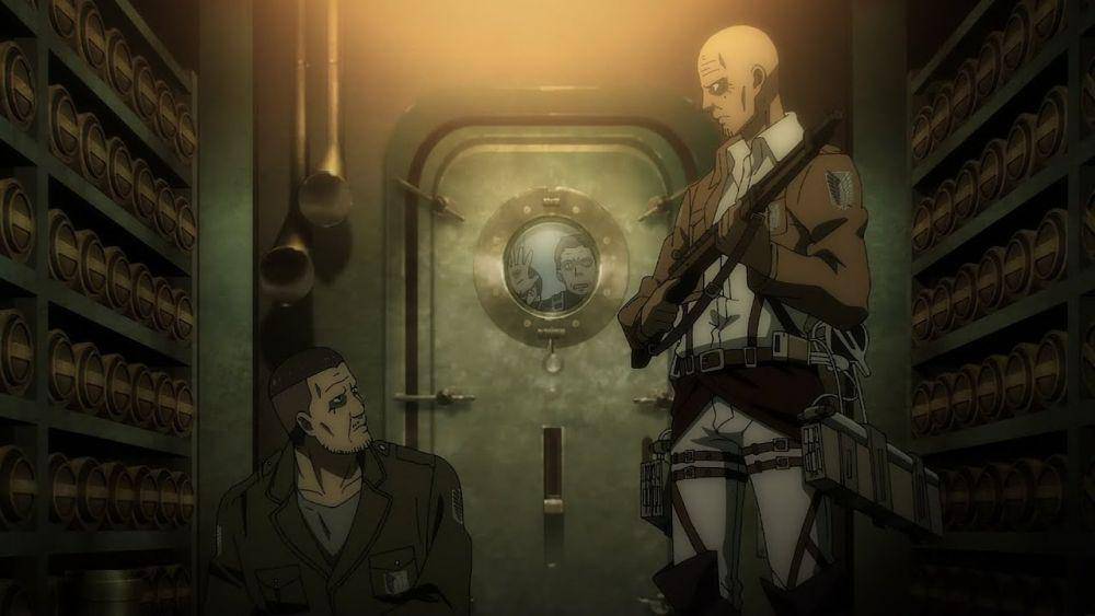 Theo Magath dan Keith Shadis (dok. MAPPA/Attack on Titan)