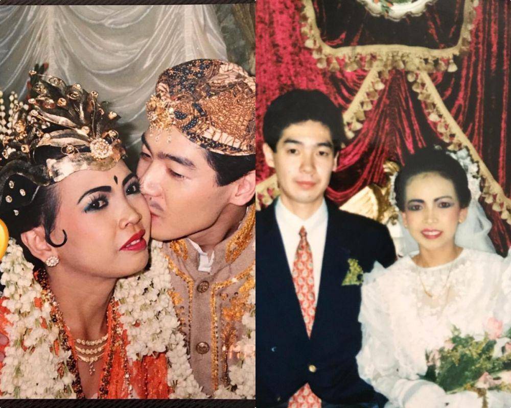 kolase potret lawas pernikahan orang tua Yuki Kato (Instagram.com/twinawati)