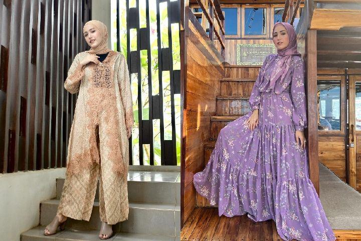 10 Inspirasi Busana Lebaran ala Adelia Pasha, Simpel dan Tetap Elegan