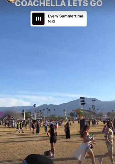potret momen Vidi Aldiano nonton Coachella (instagram.com/vidialdiano)