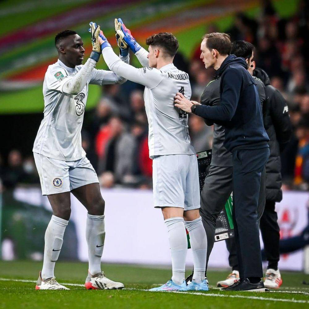 potret Edouard Mendy, Kepa Arrizabalaga, dan Thomas Tuchel (instagram.com/brfootball)